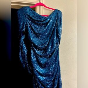 Blue bejeweled dress